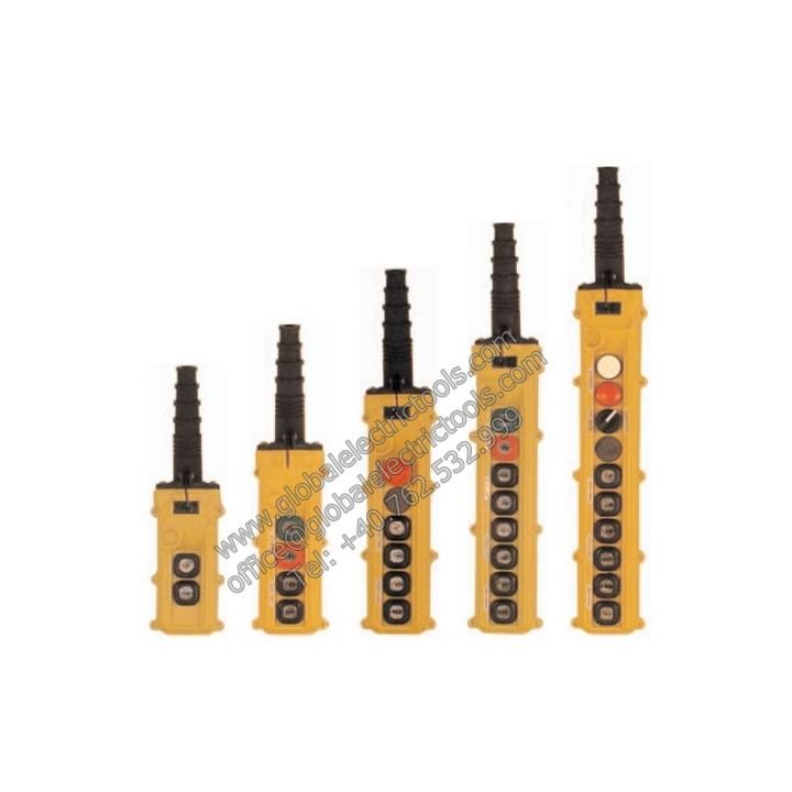 Cutie cu butoane pentru pod rulant 8 butoane + avarie